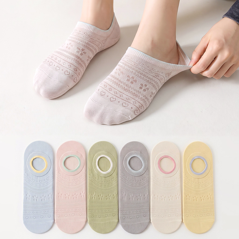 Invisibility Sock Loafer - 6 пар женских невидимых носков с