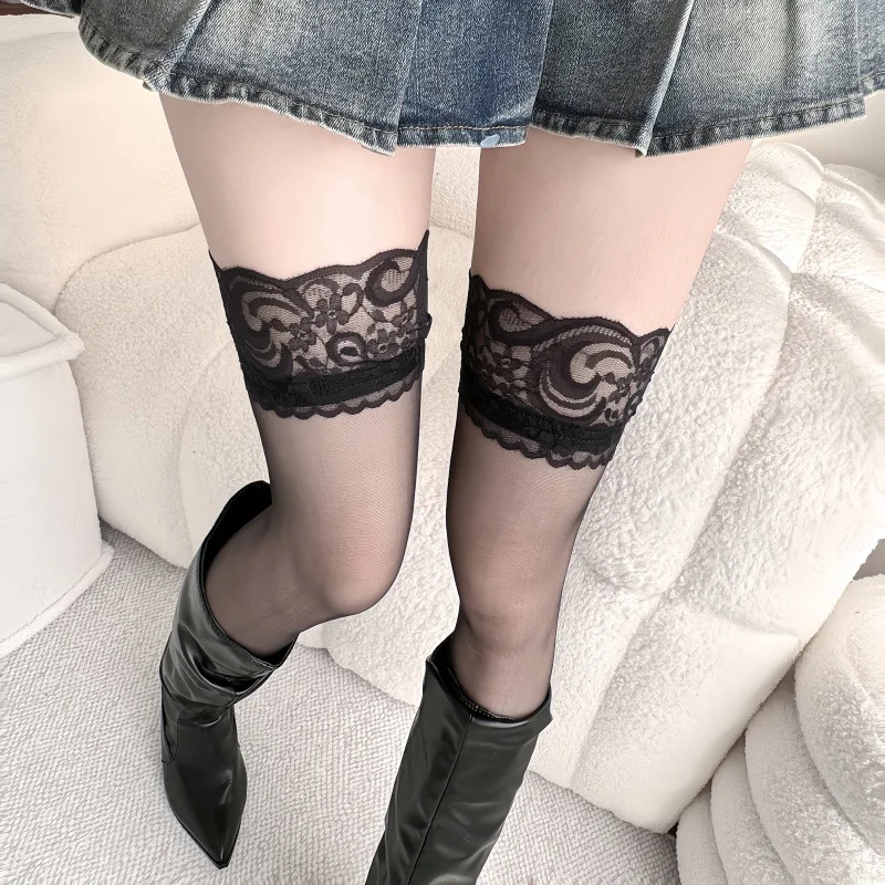 Tights Pantyhose Sheer - Кружевные чулки, женские эластичные чулки с
