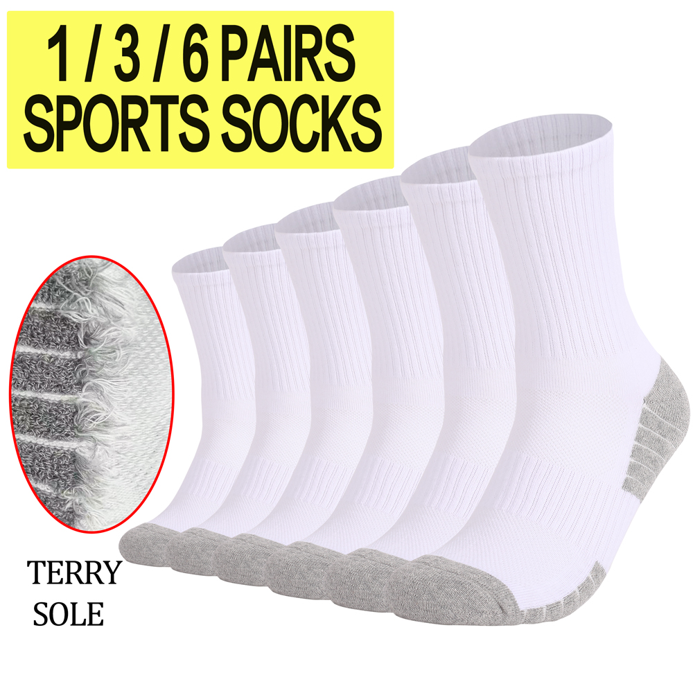 Athletic Sock Cushion - 1/3/6 пар толстых мужских и женских