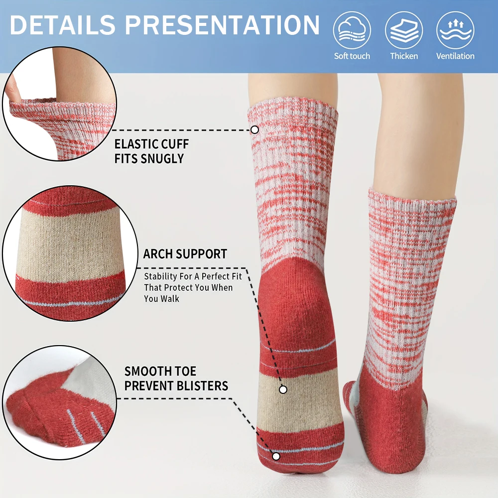 5 пар женских зимних шерстяных – обзор и цена Wool Hiking Sock