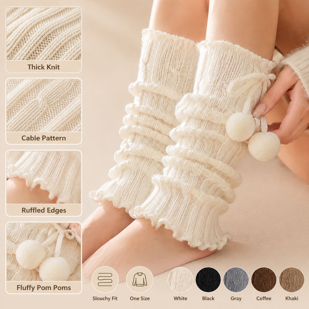 Вязаные гетры с рифлеными края – обзор и цена Boot Sock Slouchy